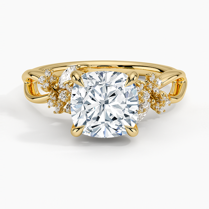 Summer Blossom Diamond Ring (1/4 ct. tw.) - Cushion Cut Center Stone