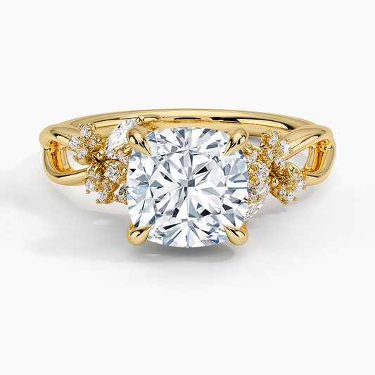 Summer Blossom Diamond Ring (1/4 ct. tw.) - Cushion Cut Center Stone