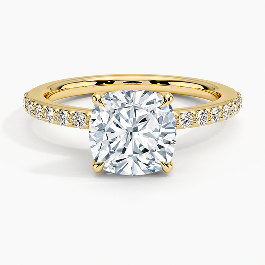 Luxe Elodie Diamond Ring (1/4 ct. tw.) - Cushion Cut Center Stone