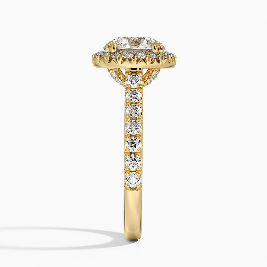 Sienna Halo Half Coverage Diamond Ring (2/3 ct. tw.) - Round Center Stone