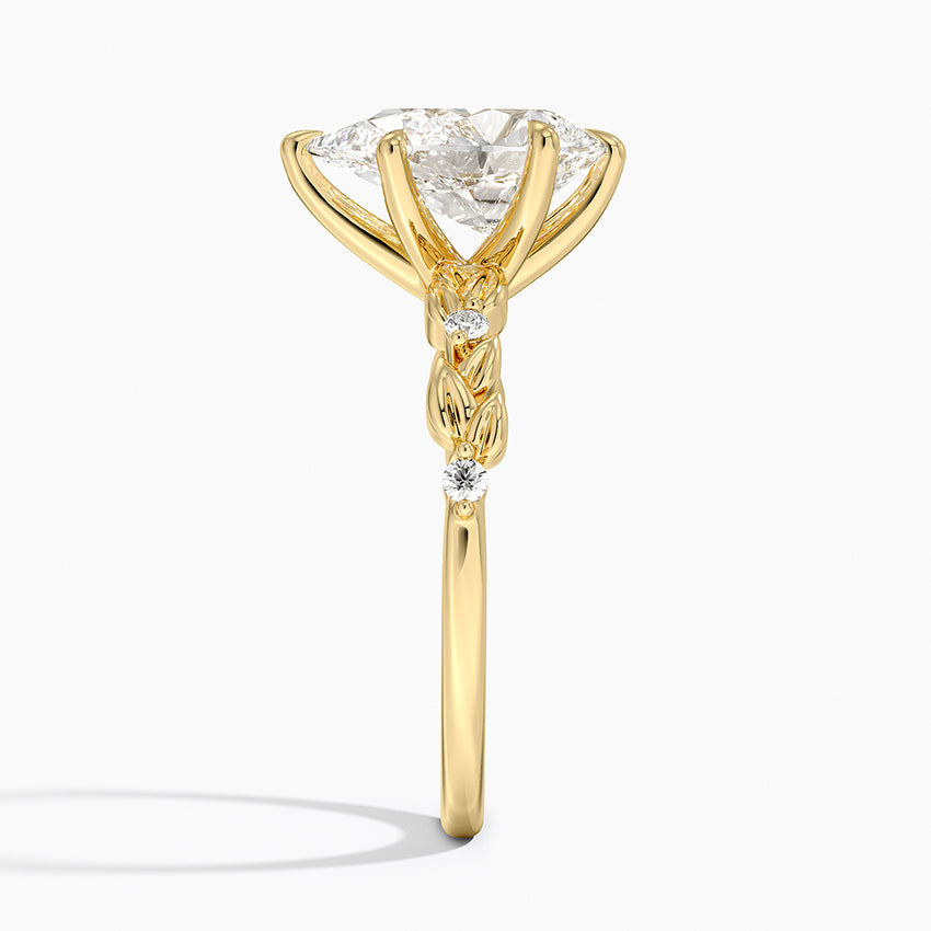 Briar Diamond Ring - Pear Cut Center Stone