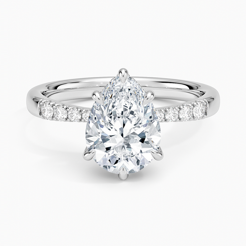 Bella Hidden Halo Diamond Ring (1/5 ct. tw.) - Pear Center Stone