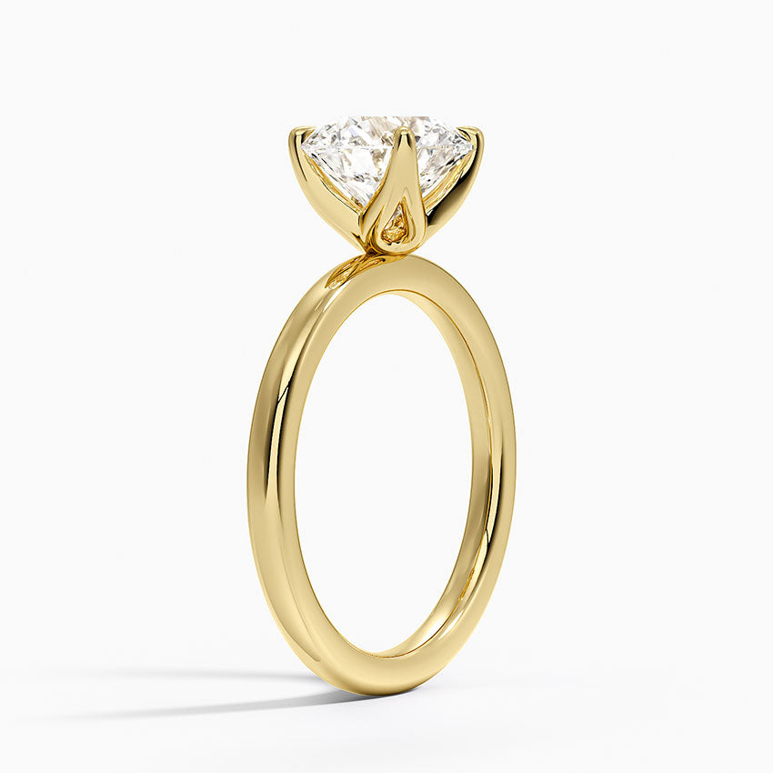 2mm Petite Elodie Perfect Fit Solitaire Ring - Round Cut Center Stone