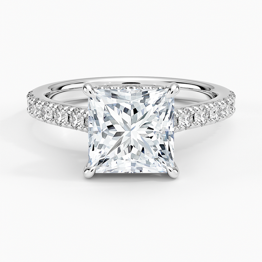 Grand Lissome Diamond Ring - Princess Cut Center Stone