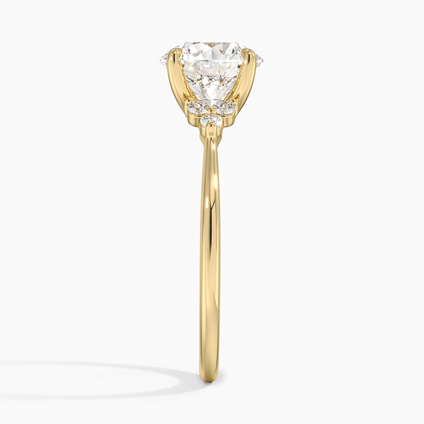 Melody Diamond Ring - Round Cut Center Stone