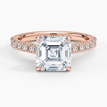 Grand Lissome Diamond Ring - Asscher Cut Center Stone