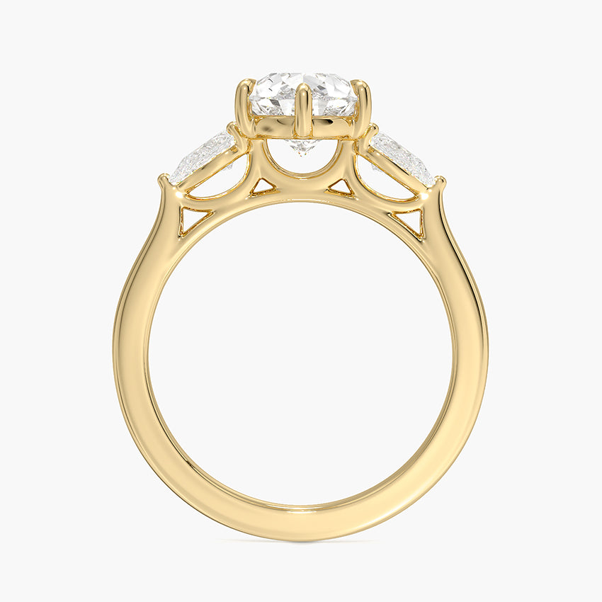 Opera Perfect Fit Diamond Ring - Pear Center Stone
