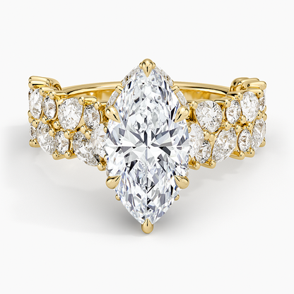 Olivetta Double Row Diamond Ring (2 1/2 ct. tw.) - Marquise Center Stone
