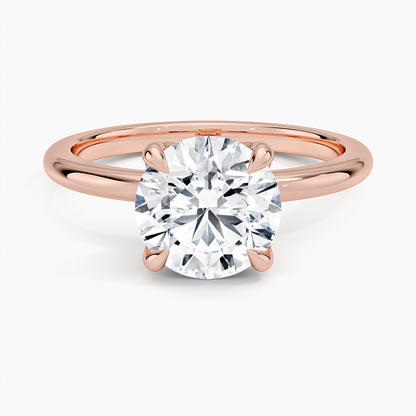 Elodie 1.8mm Solitaire Ring - Round Center Stone