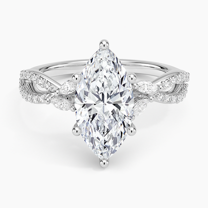 Luxe Willow Diamond Ring (1/4 ct. tw.) - Marquise Center Stone