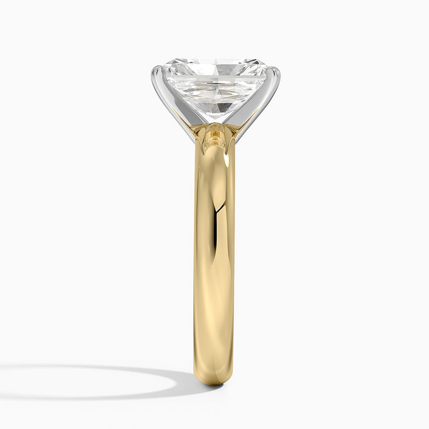 Comfort Fit 3mm Ring - Radiant Cut Center Stone
