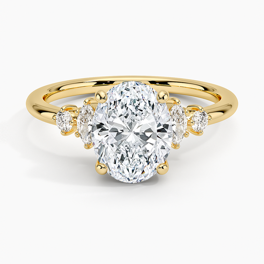 Miroir Diamond Ring - Oval Cut Center Stone