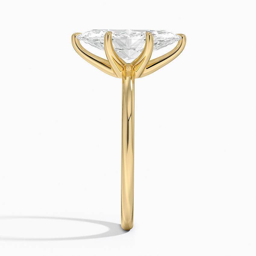 Fairmined 1.5mm Six-Prong Solitaire Ring - Marquise Center Stone