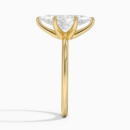Fairmined 1.5mm Six-Prong Solitaire Ring - Marquise Center Stone