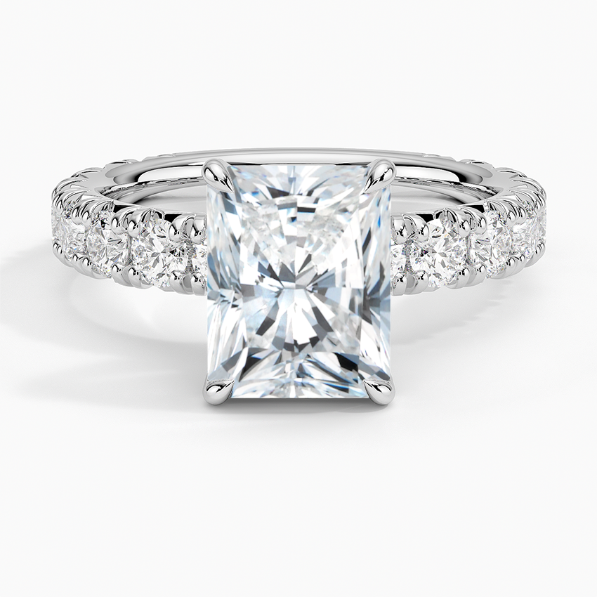 Ellora Three-Quarter Coverage Diamond Ring - Radiant Cut Center Stone