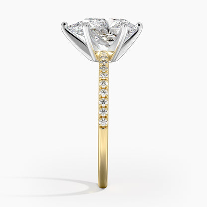Ballad Half Coverage Diamond Ring (1/8 ct. tw.) - Pear Center Stone