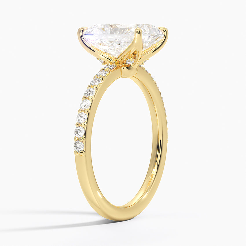 Luxe Elodie Diamond Ring (1/4 ct. tw.) - Radiant Cut Center Stone