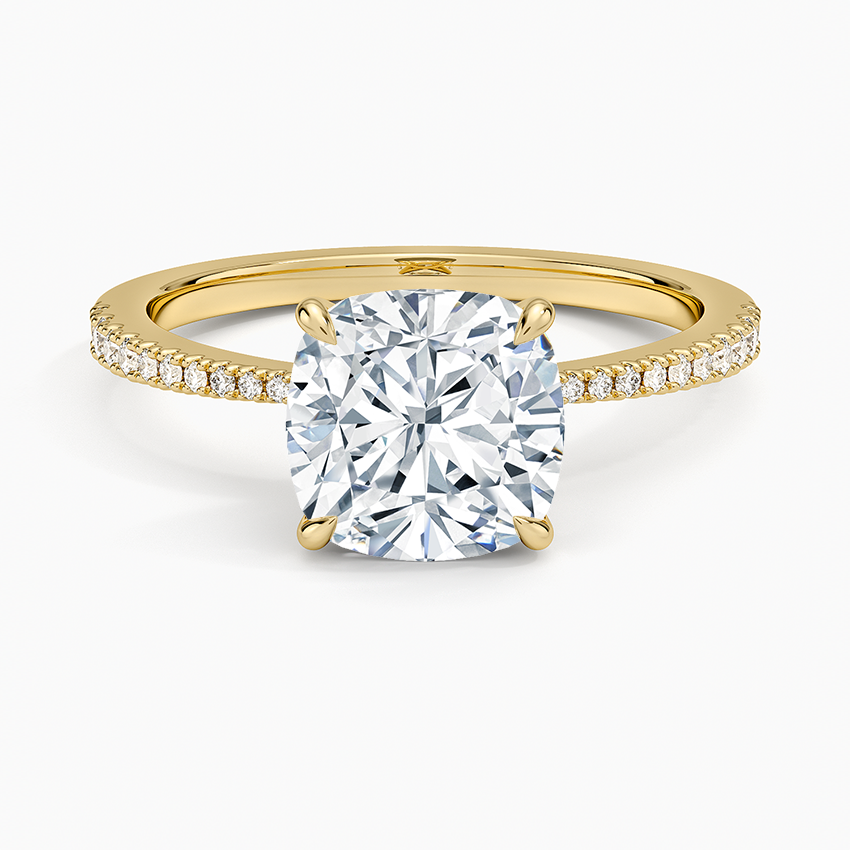Elena Diamond Ring - Cushion Cut Center Stone