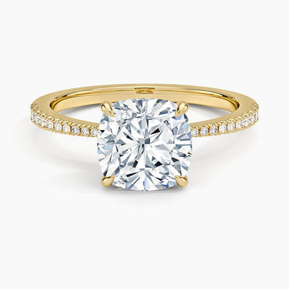 Elena Diamond Ring - Cushion Cut Center Stone