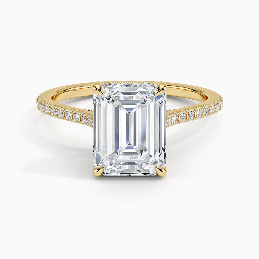 Luxe Dawn Diamond Ring - Emerald Cut Center Stone