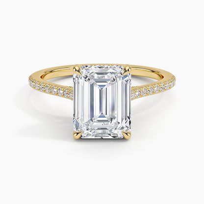 Luxe Dawn Diamond Ring - Emerald Cut Center Stone