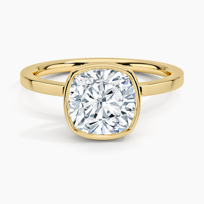 Noemi Bezel Ring - Cushion Cut Center Stone