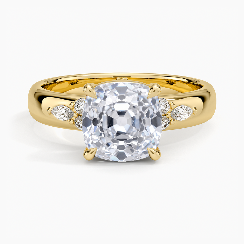 Mosaic Nadia Diamond Ring - Old Mine Cut Center Stone