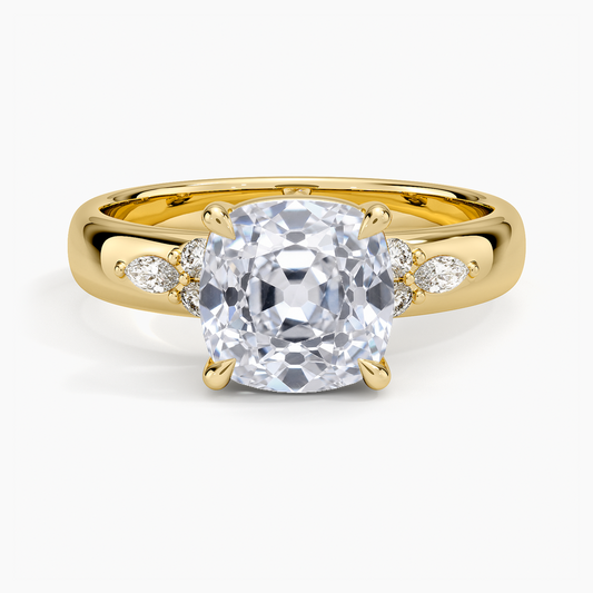 Mosaic Nadia Diamond Ring - Old Mine Cut Center Stone