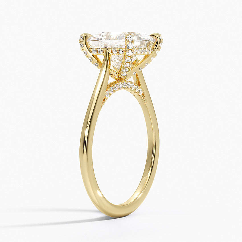 Adorned Dawn Diamond Ring - Princess Cut Center Stone