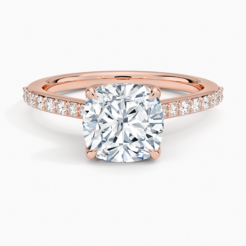 Elodie Cathedral Diamond Ring - Cushion Cut Center Stone