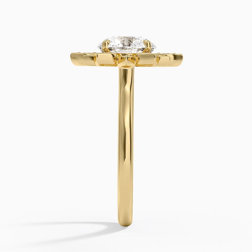 Fiore Halo Diamond Ring (1/4 ct. tw.) - Round Center Stone
