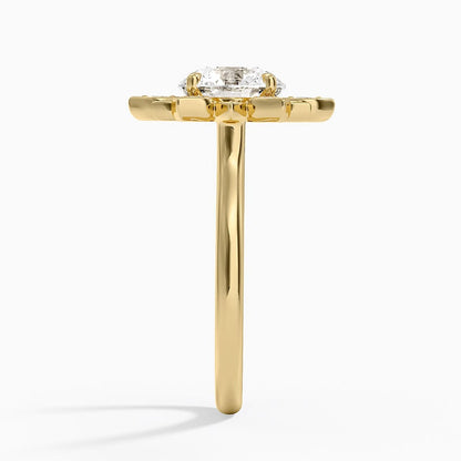 Fiore Halo Diamond Ring (1/4 ct. tw.) - Round Center Stone