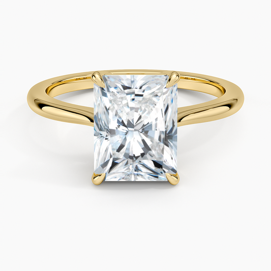 Elle Solitaire Ring - Radiant Cut Center Stone