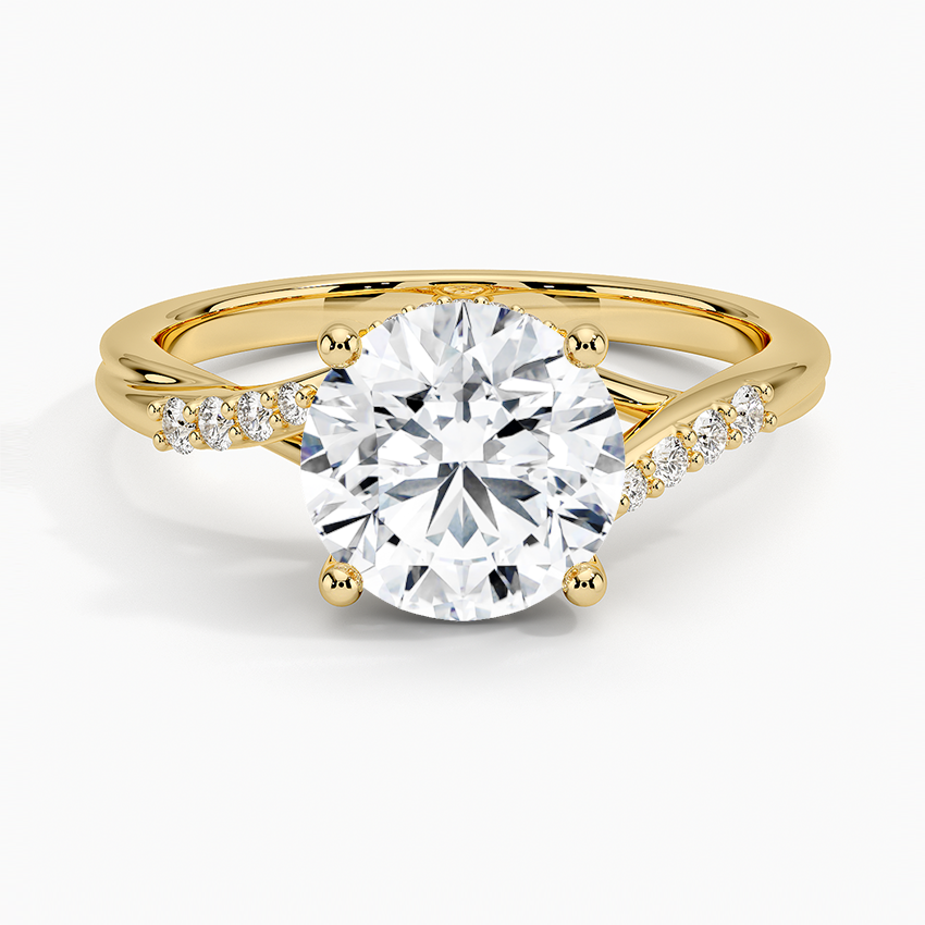 Chamise Hidden Halo Diamond Ring - Round Center Stone