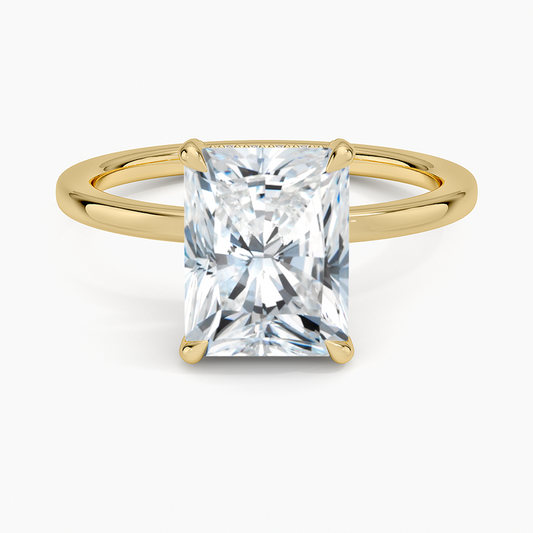 Lumiere 1.5mm Diamond Ring - Radiant Cut Center Stone