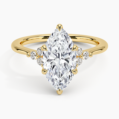 Melody Diamond Ring - Marquise Cut Center Stone