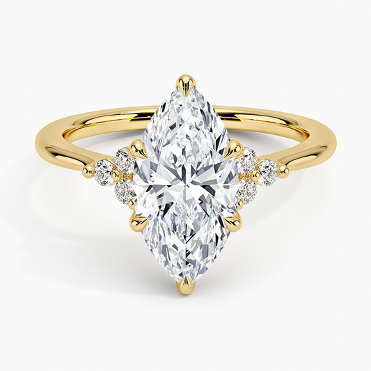 Melody Diamond Ring - Marquise Cut Center Stone