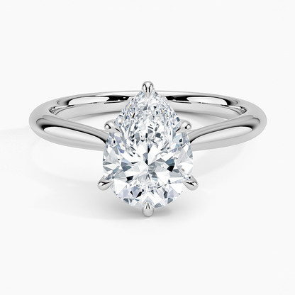 Catalina Solitaire Ring - Pear Center Stone