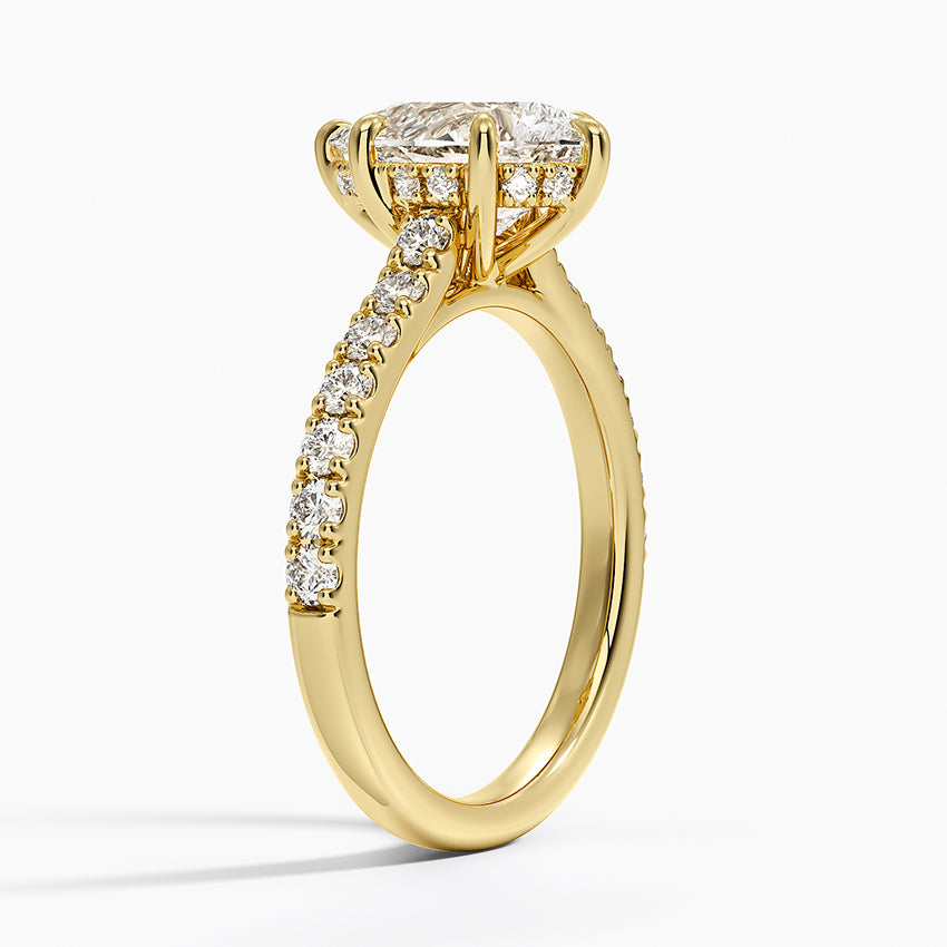 Grand Lissome Diamond Ring - Pear Center Stone