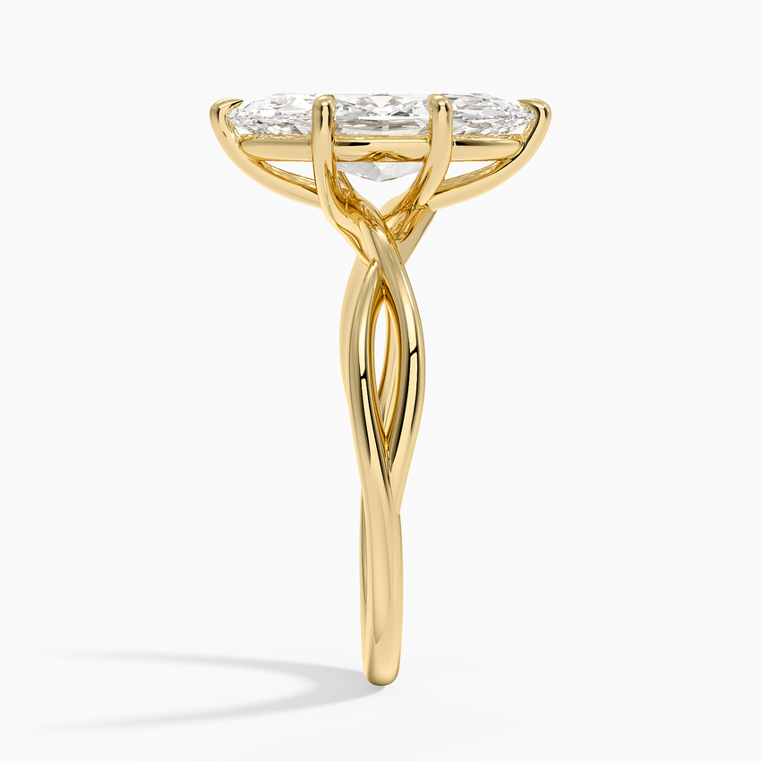 Alya Twist Solitaire Ring - Marquise Center Stone