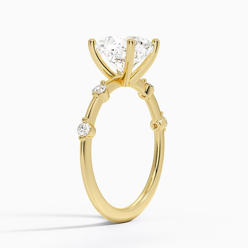 Aimee 1.4mm Diamond Ring - Cushion Cut Center Stone