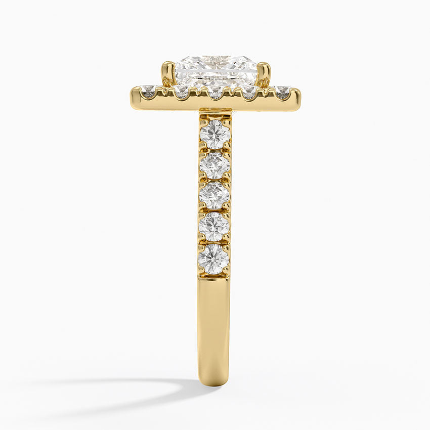Adele Halo Diamond Ring - Princess Cut Center Stone