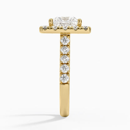 Adele Halo Diamond Ring - Princess Cut Center Stone