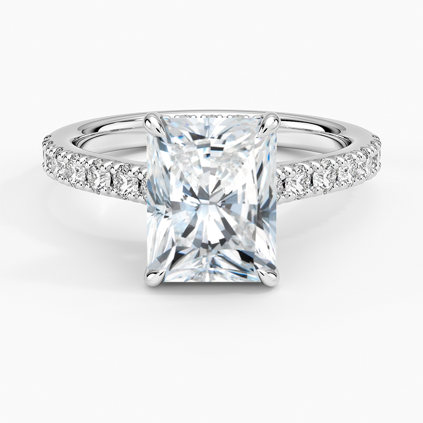 Grand Lissome Diamond Ring - Radiant Cut Center Stone