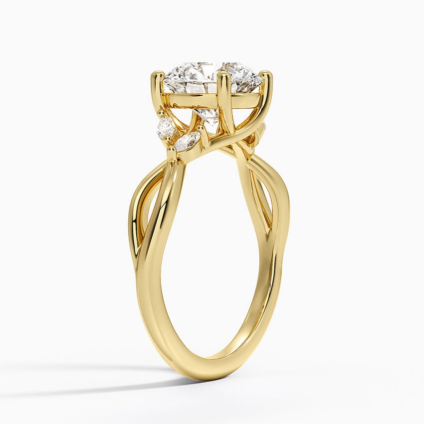 Willow Diamond Ring (1/8 ct. tw.) - Round Center Stone