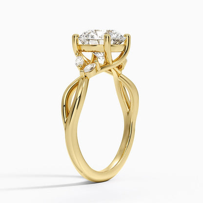 Willow Diamond Ring (1/8 ct. tw.) - Round Center Stone
