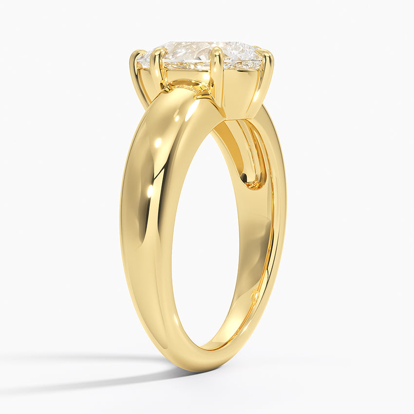 Adrian Solitaire Ring - Pear Cut Center Stone