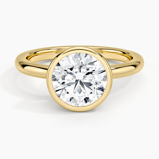 Julietta Bezel Solitaire Ring - Round Center Stone