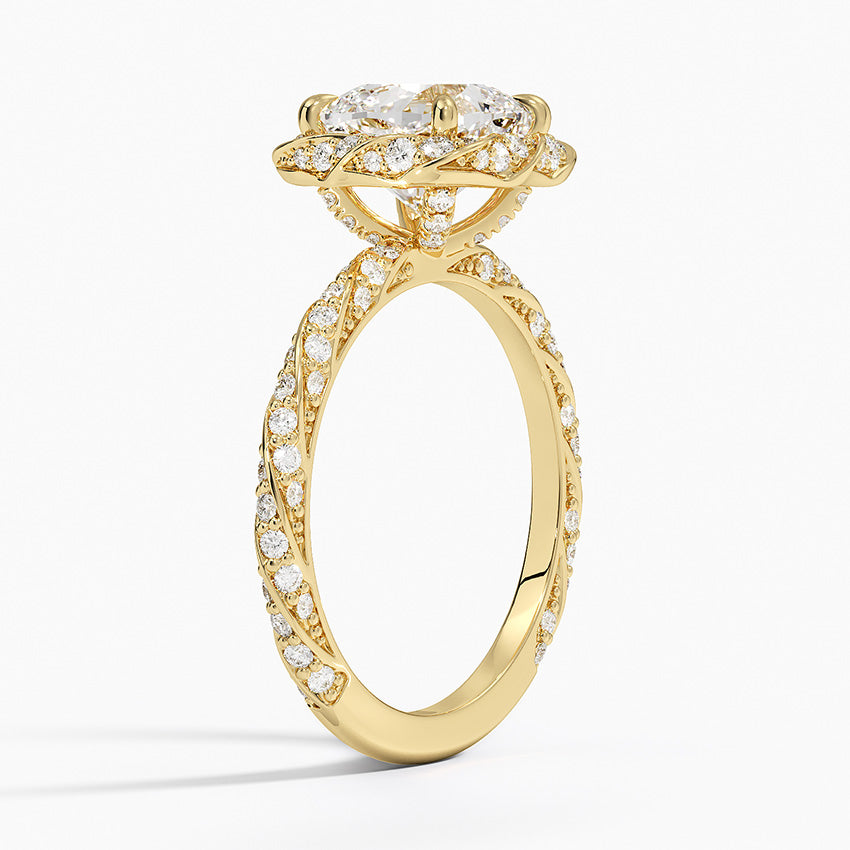 Nova Halo Diamond Ring (1/2 ct. tw.) - Old Mine Cut Center Stone