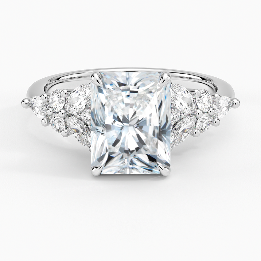 Nadia Taper Diamond Ring - Radiant Cut Center Stone